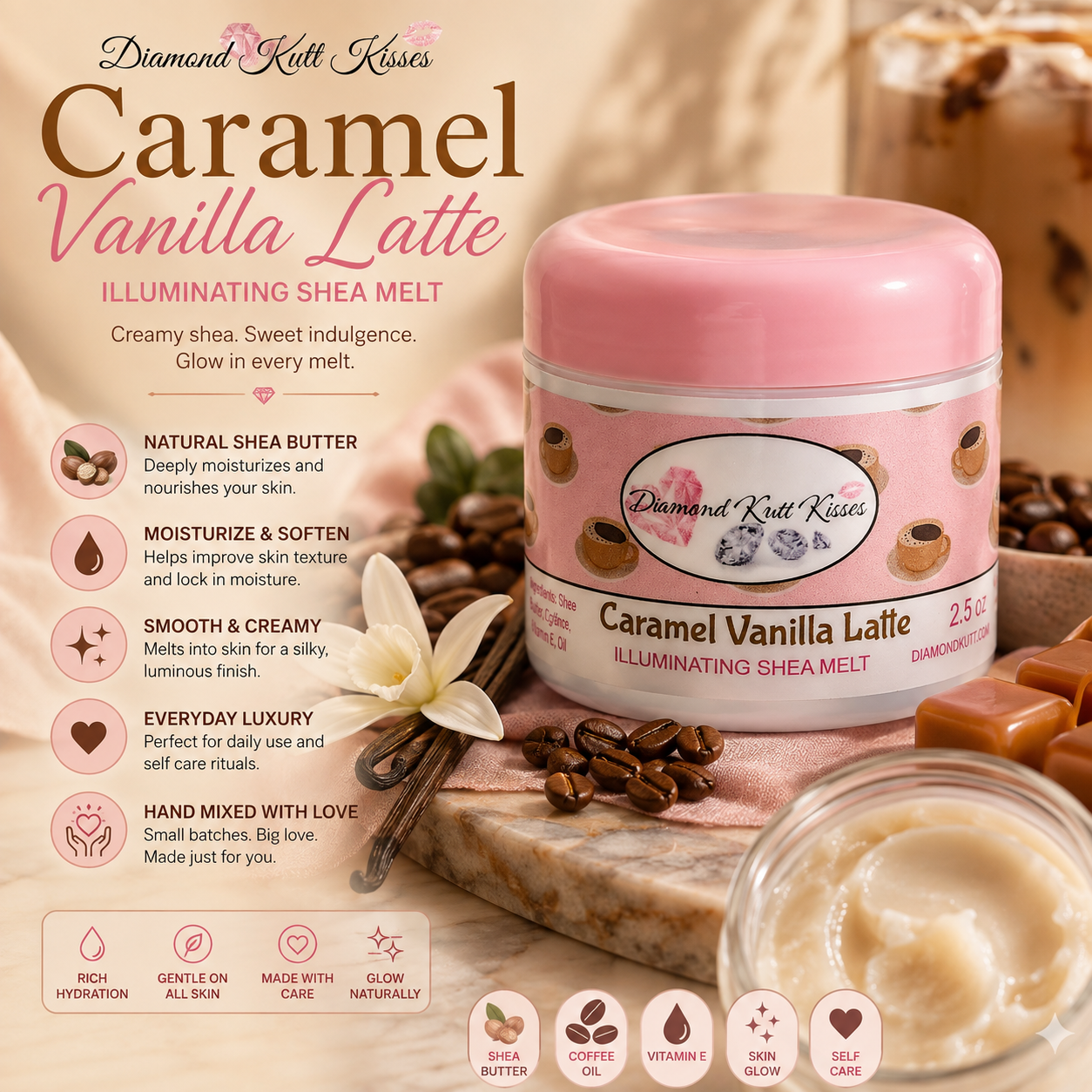 Caramel Vanilla Latte Shea Melt